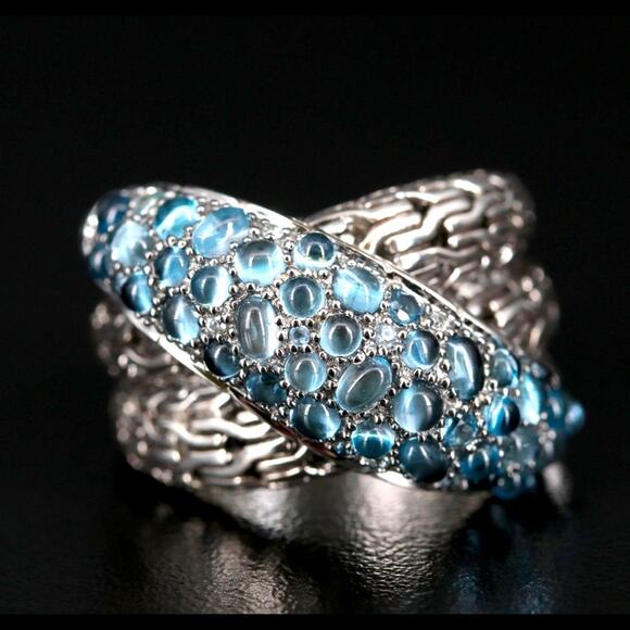 NWT John Hardy Classic Chain Overlap Ring $1295